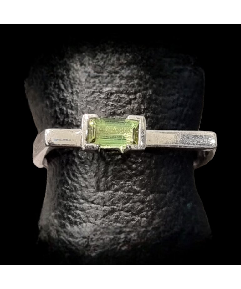 Bague Tourmaline verte Argent 925 Taille 61