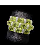 Bague Péridot Argent 925 Taille 60