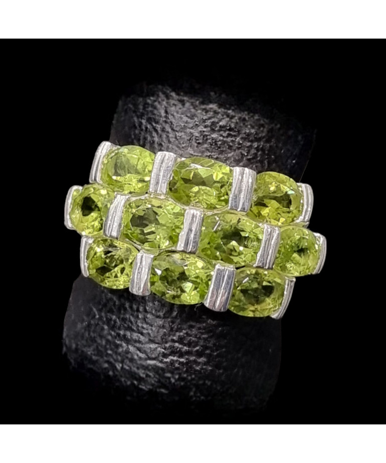 Bague Péridot Argent 925 Taille 60