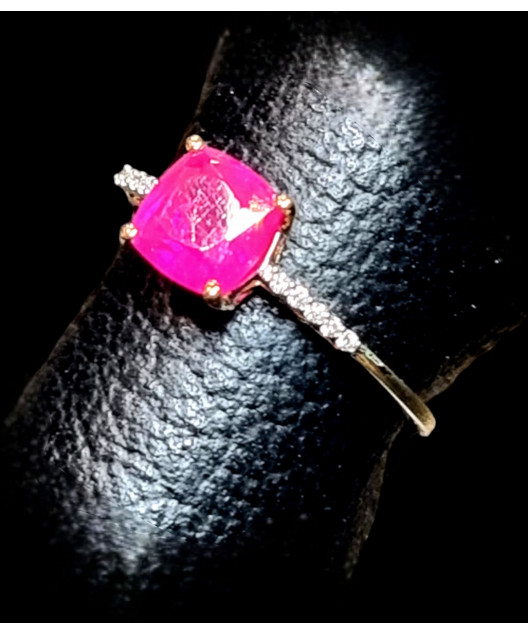Bague Rubis & Diamants or 18 carats Taille 54
