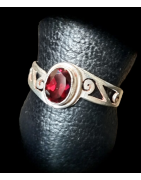 Bague Grenat Argent 925 Taille 59