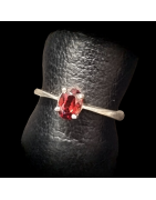 Bague Grenat Argent 925 Taille 58