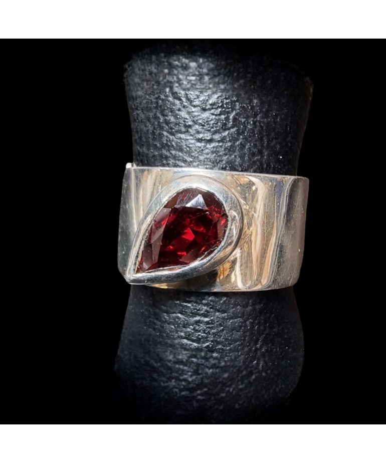 Bague Grenat Argent 925 Taille 57+