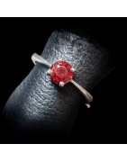 Bague Grenat Argent 925 Taille 54