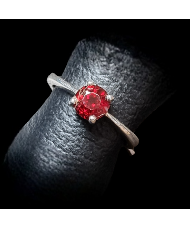 Bague Grenat Argent 925 Taille 54