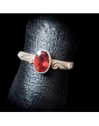 Bague Grenat Argent 925 Taille 57