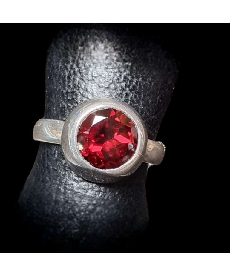Bague Grenat Argent 925 Taille 56