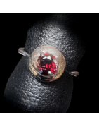 Bague Grenat Argent 925 Taille 56