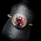 Bague Grenat Argent 925 Taille 56