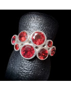 Bague Grenat Argent 925 Taille 58