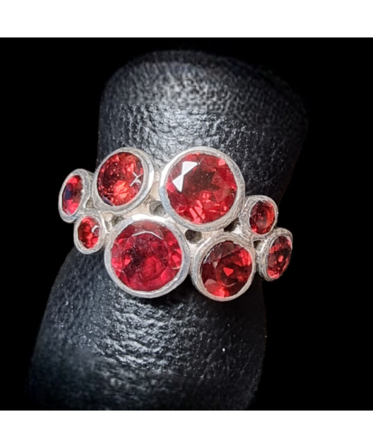 Bague Grenat Argent 925 Taille 58