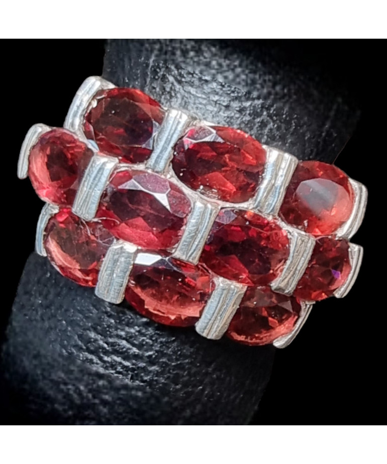 Bague Grenat Argent 925 Taille 59