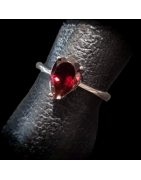 Bague Grenat Argent 925 Taille 54