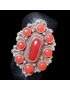 Bague Corail Argent 925 Taille 54