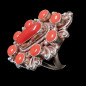Bague Corail Argent 925 Taille 54