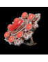 Bague Corail Argent 925 Taille 54