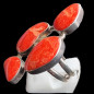 Bague Corail Argent 925 Taille 60