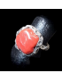 Bague Corail Argent 925 Taille 55+