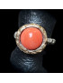 Bague Corail Argent 925 Taille 55+