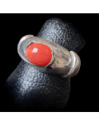Bague Corail Argent 925 Taille 53