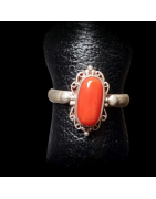 Bague Corail Argent 925 Taille 55