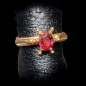 Bague Grenat Bronze Plaqué or Taille 53