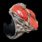 Bague Corail Argent 925 Taille 56+