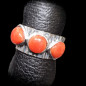 Bague Anneau Corail Argent 925 Taille 58