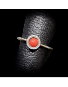 Bague Corail Argent 925 Taille 52