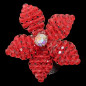 Bague Perles de verre Fantaisie Fleur Taille 53