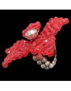 Bague Perles de verre Fantaisie Fleur Taille 53