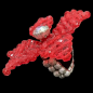 Bague Perles de verre Fantaisie Fleur Taille 53