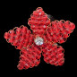 Bague Perles de verre Fantaisie Fleur Taille 55