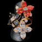 Bague Zirconium Fleur Bronze plaqué or Taille 53