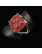 Bague Cornaline Acier inox Taille 58