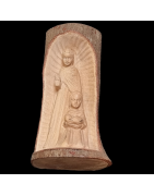 Statue en Bois de néflier de Madagascar Sainte Famille