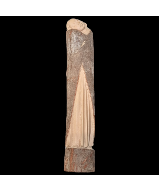 Statue en Bois de néflier de Madagascar Vierge à l'enfant "Tendresse"