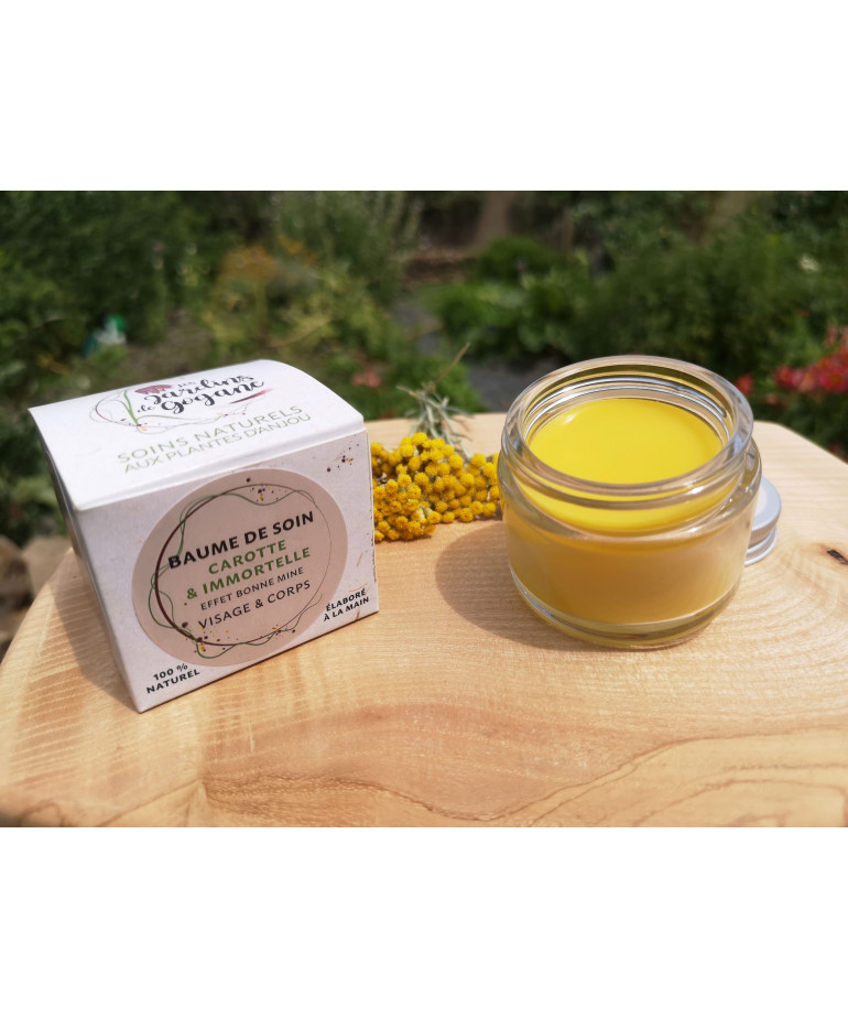 Baume de soin Carotte & Immortelle 40ml "Effet bonne mine" Baume de soin Carotte & Immortelle 40ml "Effet bonne mine"