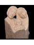 Statue en Bois de néflier de Madagascar Sainte Famille