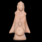 Statue en Bois de néflier de Madagascar Vierge à l'enfant à genoux
