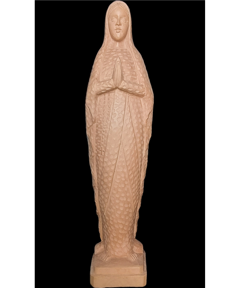 Statue en Bois de néflier de Madagascar Vierge priant