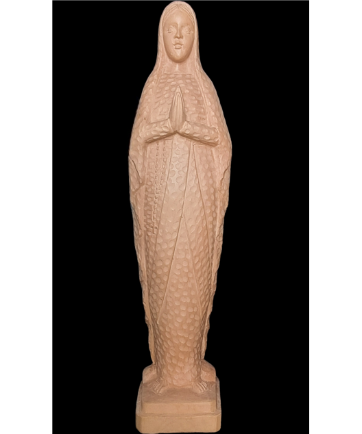 Statue en Bois de néflier de Madagascar Vierge priant