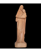 Statue en Bois de néflier de Madagascar Vierge à l'enfant