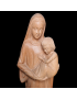 Statue en Bois de néflier de Madagascar Vierge à l'enfant
