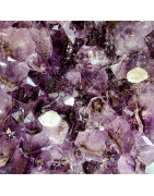 Géode Améthyste avec cristaux de Calcite
