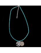 Collier Turquoise & Pendentifs Arbre de vie / Family Argent 925