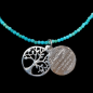 Collier Turquoise & Pendentifs Arbre de vie / Family Argent 925