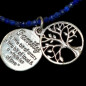 Collier Lapis-lazuli & Pendentifs Médailles Arbre de vie / Family Argent 925