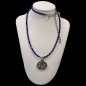 Collier Lapis-lazuli & Pendentifs Médailles Arbre de vie / Family Argent 925