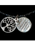 Collier Hématite & Pendentifs Arbre de vie / Family Argent 925
